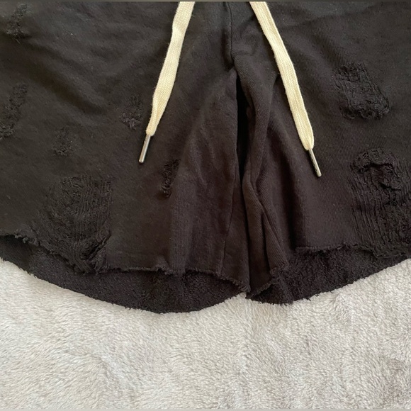 N:philanthropy Black Coco Tie Waist Shorts Distressed Small - Picture 3 of 12